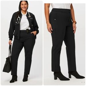 FIGSPRO Women’s Skinny Zip Fly Trouser™ Large Uniform‎ Doctor Stretch Black